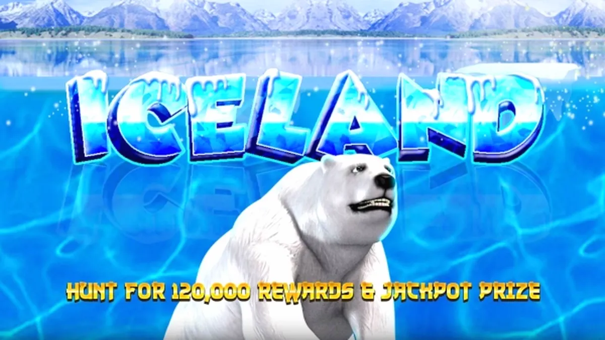 Ang Iceland slot game interface na may temang glacier at nagyeyelong kapaligiran.