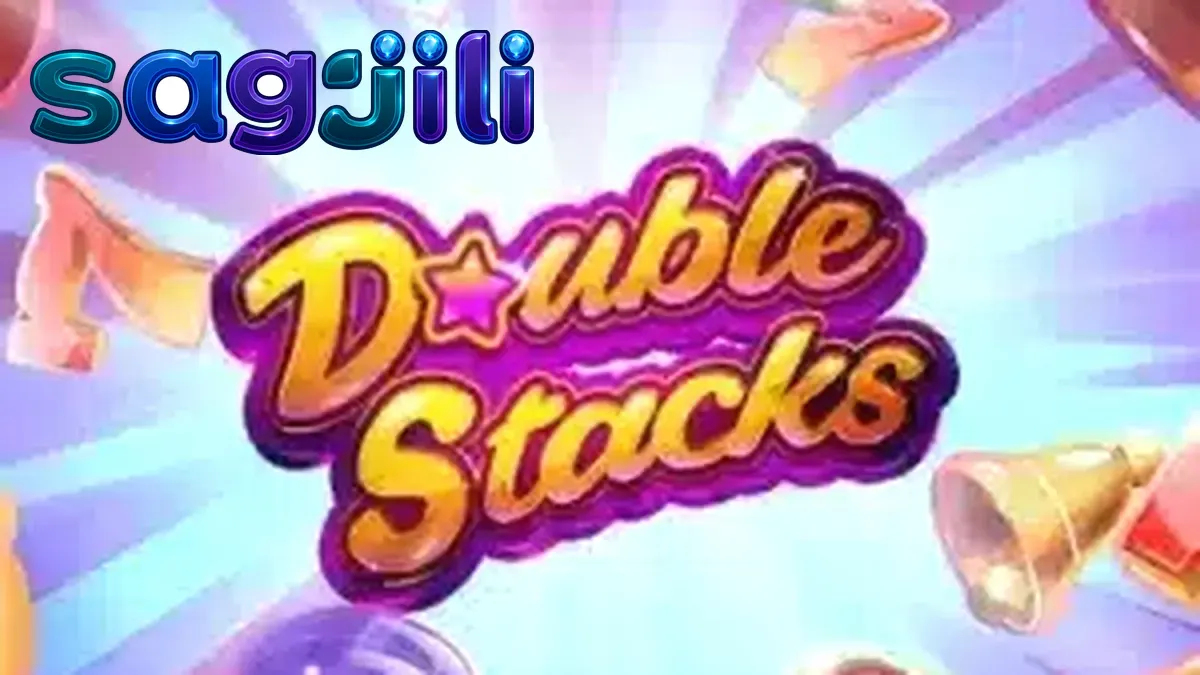 Isang makulay na display ng Double Stacks slot machine na may neon symbols.