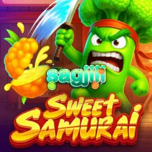 Ang interface ng Sweet Samurai slot na ipinapakita sa isang mobile device